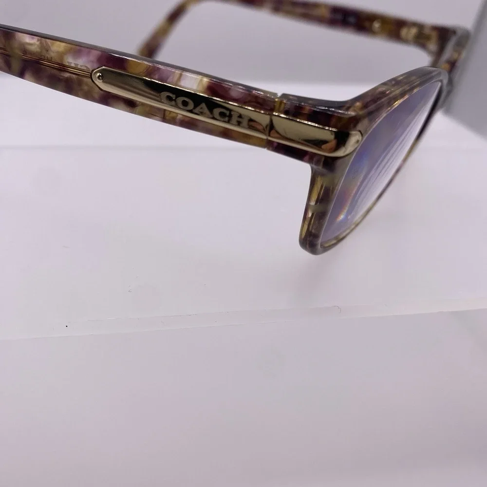 Coach Eyeglasses Women FRAME ONLY HC6065 51-17-135 Confetti Light Brown 001